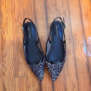 Marc Fisher Animal Print Slingback Heels